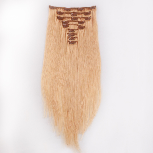 100 Human hair clip in extensions XS043